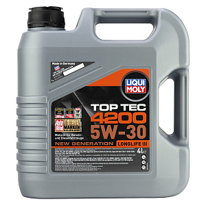 3715 Синтетическое моторное масло Liqui Moly Top Tec 4200 5W-30, 4л